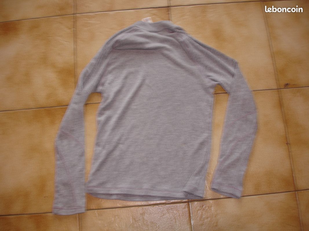 Haut sous-vêtements sous-pull gris ski enfant 14A Wed’ze Oxylane Decathlon (image 3)
