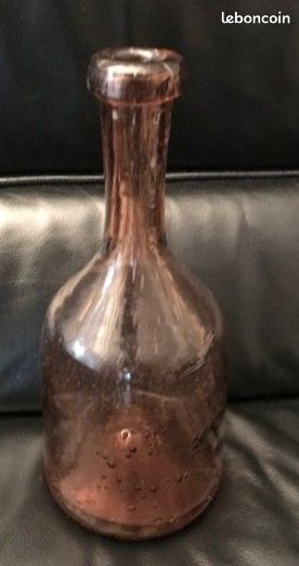Superbe bouteille en verre soufflé vintage - Verrerie de Biot ? (image 1)