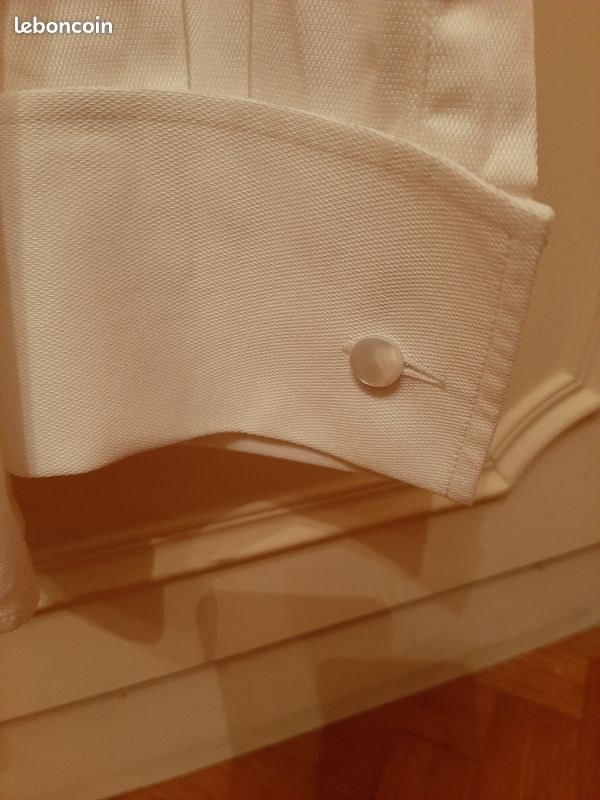 Chemise blanche taille 39authentique coton Yves Saint Laurent YSL St Laurent boutons manchette (image 4)