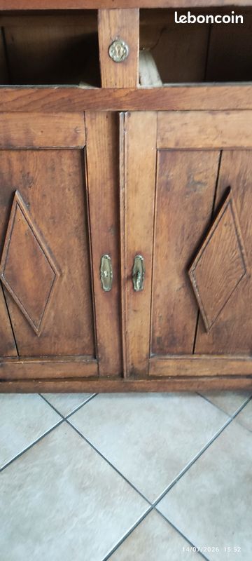 Buffet Vaisselier ancien 2 corps merisier (image 3)