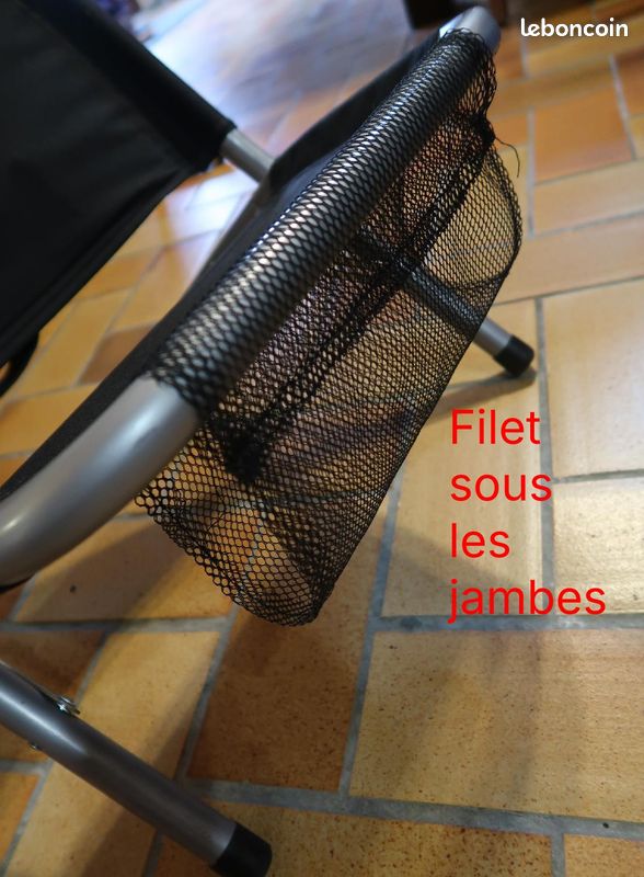 Fauteuil relax avec filets de rangement pêche camping c. NEUF (image 3)