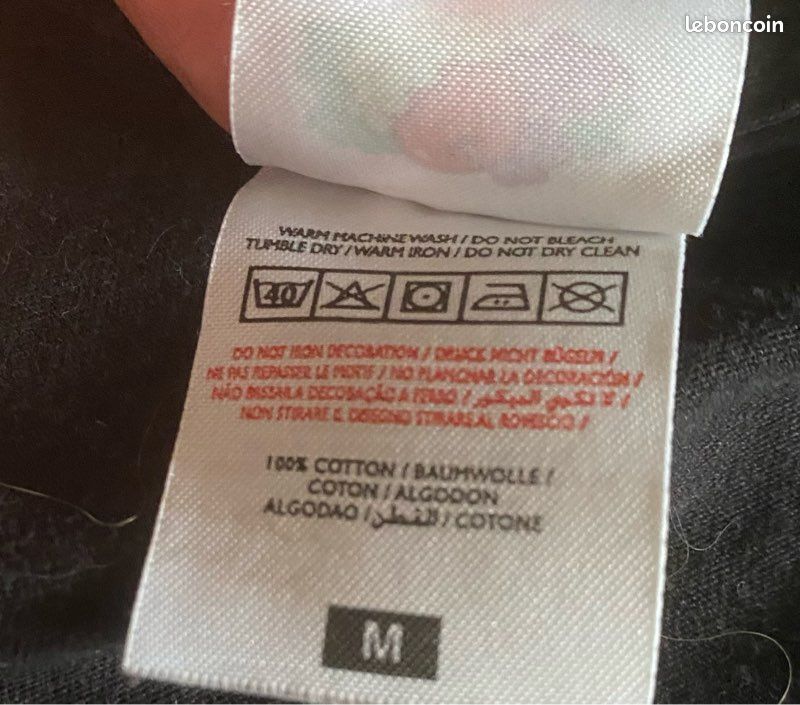 T-shirt noir Fruit of The Loom (image 4)