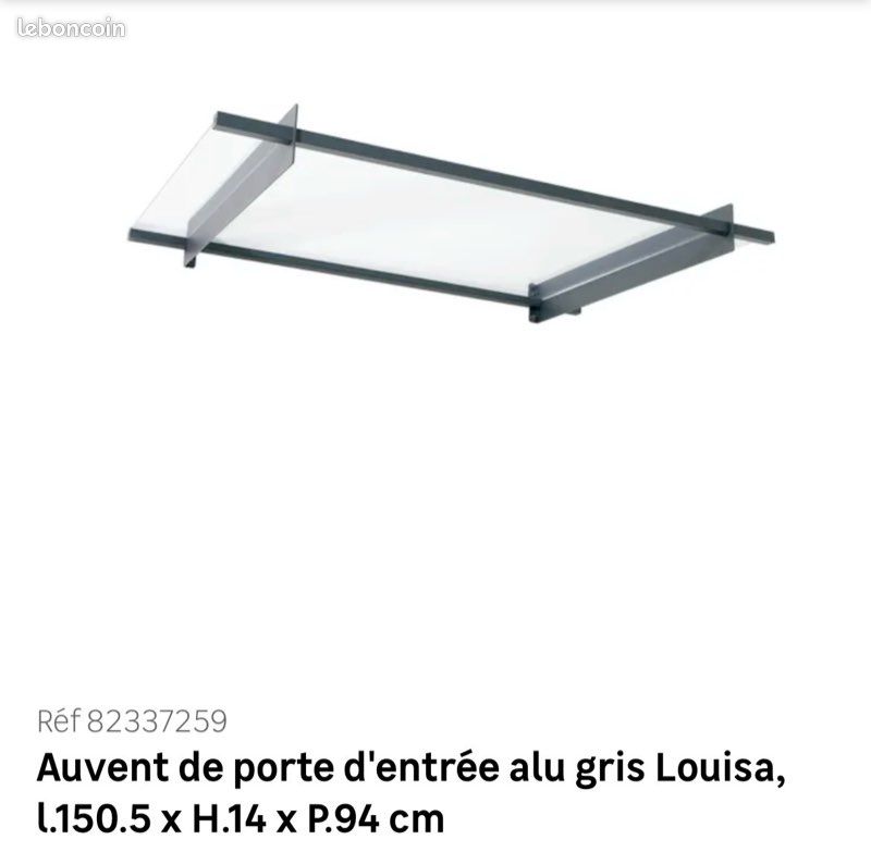Auvent de porte d’entrée / marquise - Louisa - Leroy merlin (image 1)