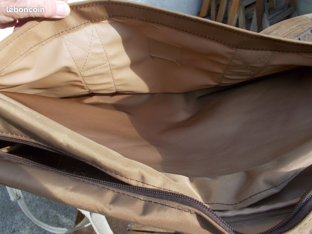 Sac de voyage beige/écru (image 3)