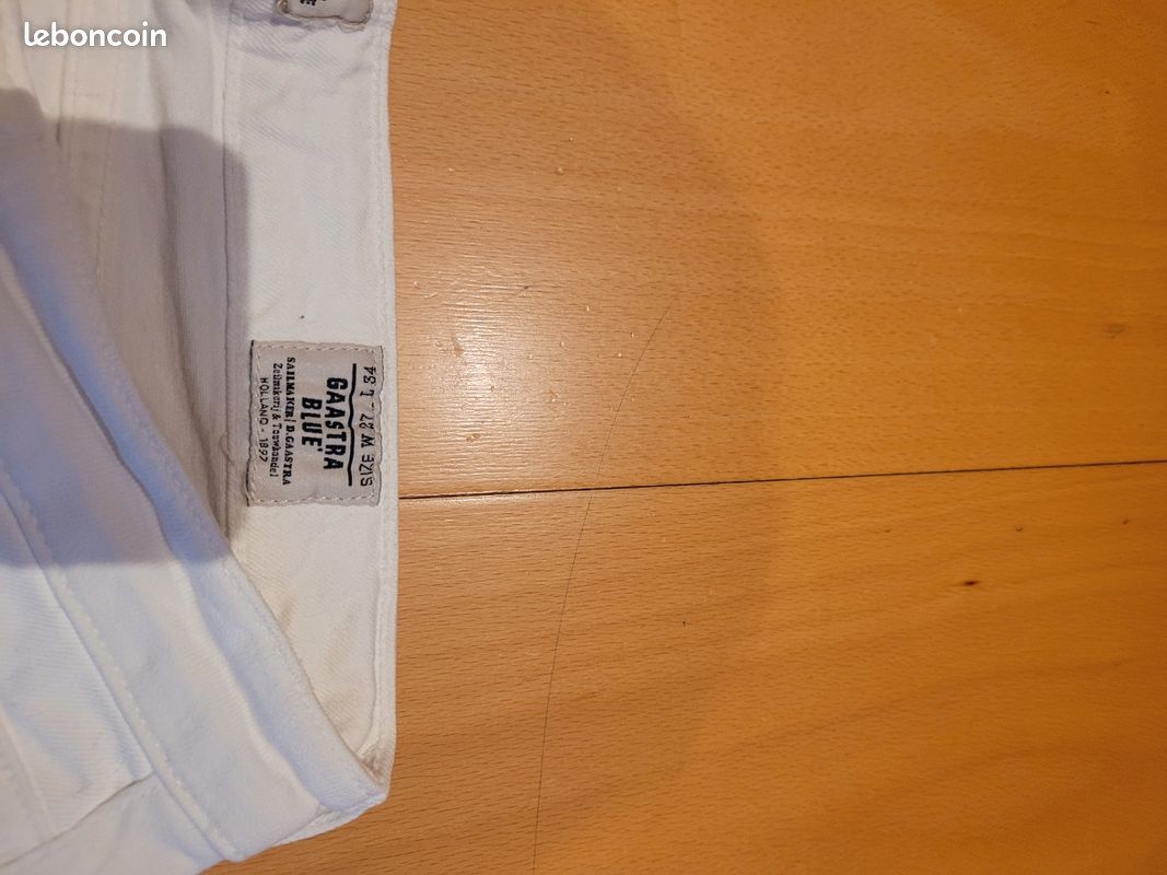 Jean femme gaastra blanc taille 27/34 (36/38 (image 3)