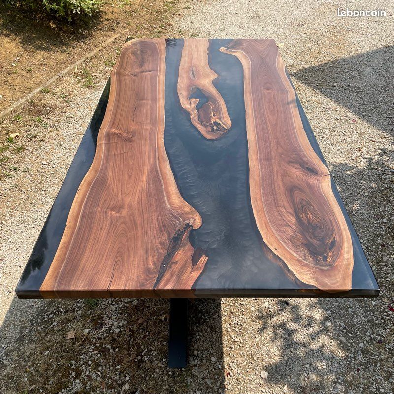 Création table rivière mobilier bois résine epoxy (image 6)