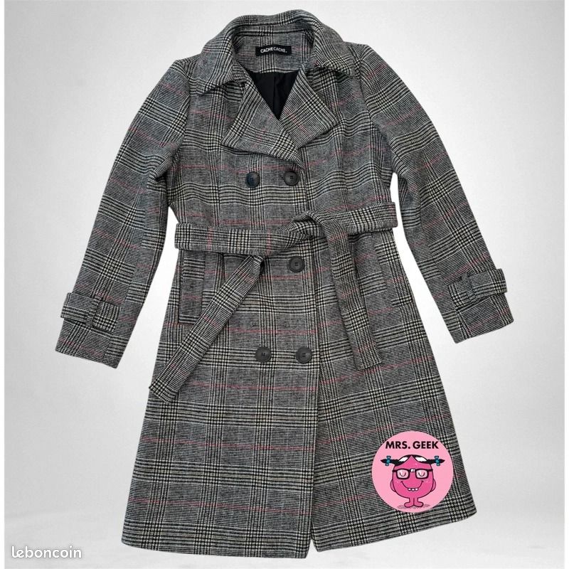 Manteau style Trench Gris - CACHE CACHE - Taille 38 - NEUF (image 1)