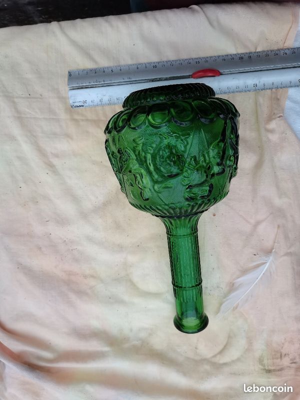Carafe italienne en verre d'Empoli 1970's (image 2)