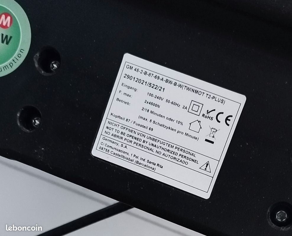 Lit Sommier électrique 1 place + cadre (image 7)