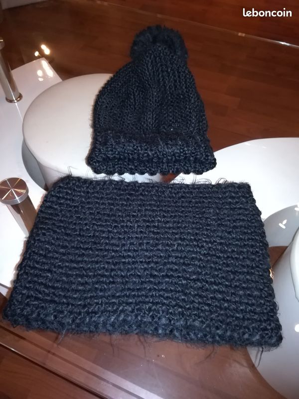 Ensemble bonnet cache cou fille (image 2)