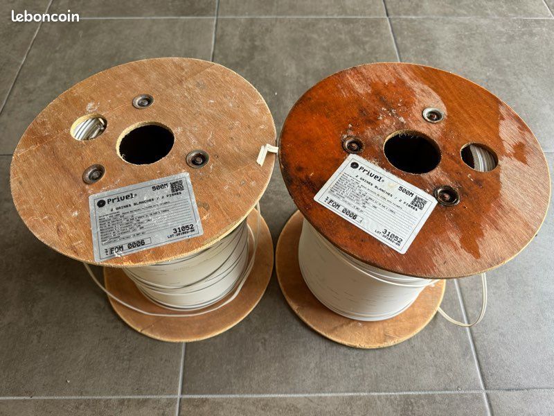 Touret 2 fibres tv tnt sat optique âme metal g657 a2 (image 1)