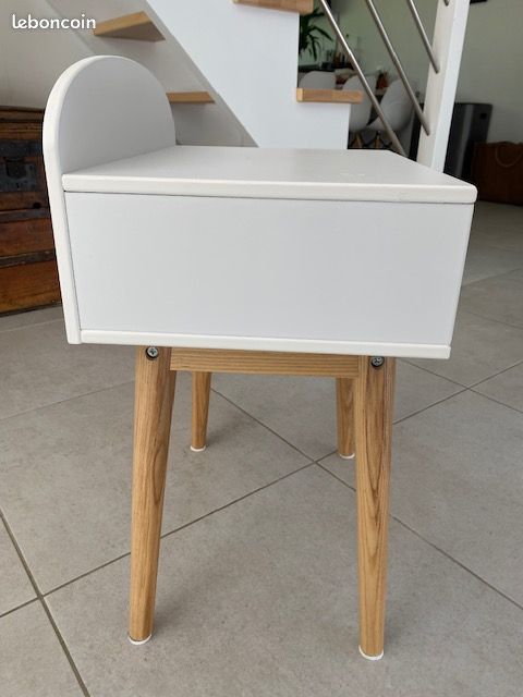 Table de chevet enfant - LIGNE CONFETTI - Blanc (image 5)