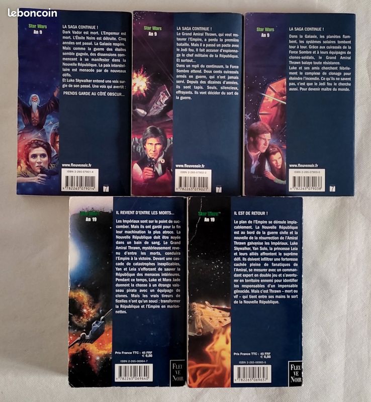 Star Wars, La Croisade Noire Du Jedi Fou + La Main De Thrawn Intégrales - Séries Complètes en 5 Tomes - Fleuve Noir (image 2)