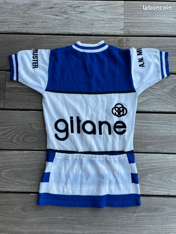 Maillot vélo cyclisme vintage Adidas Bovis Paris