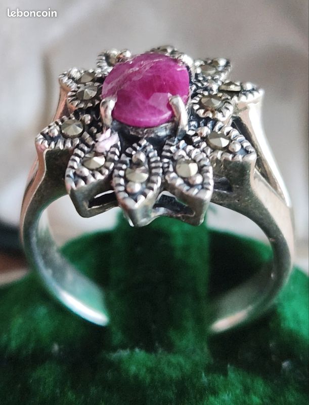 Bague Ancienne En Argent Massif 925 - Bijou Antique - Taille à Préciser