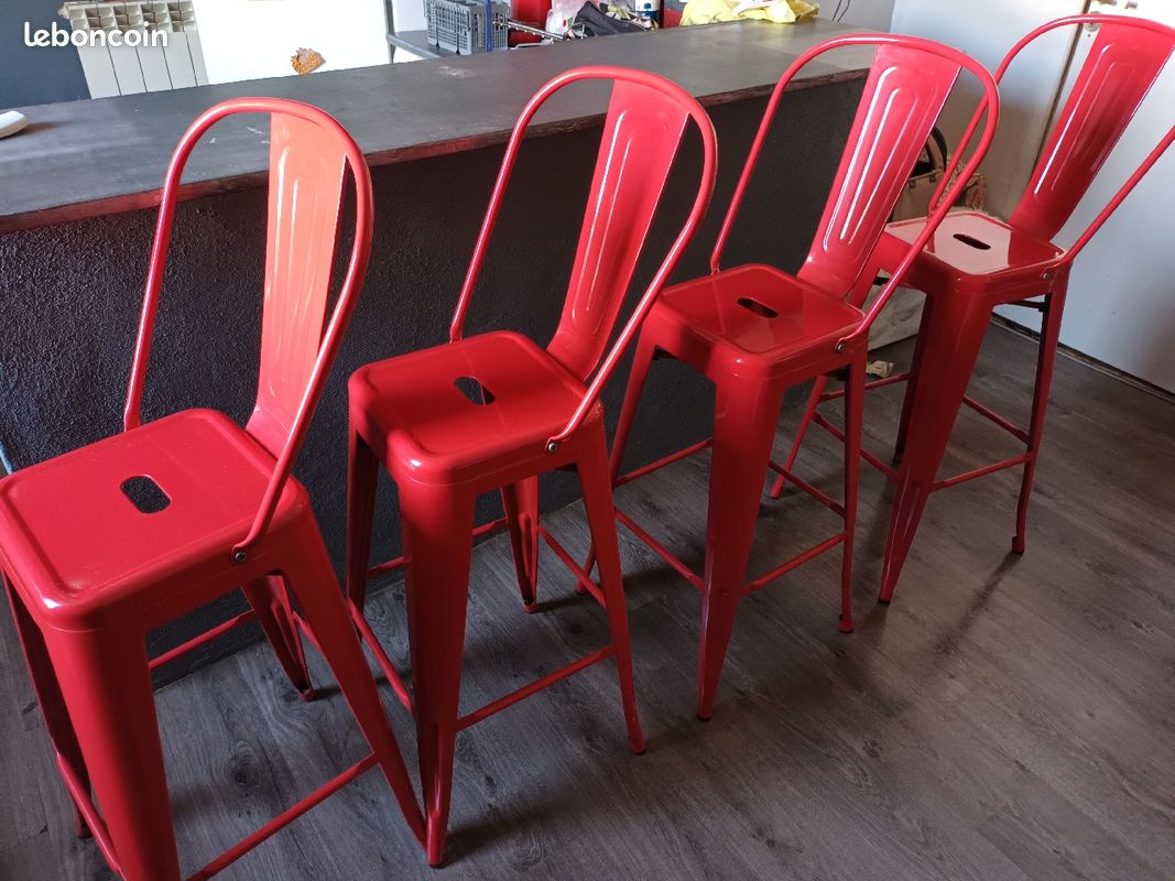 Lots de 4 chaises de bar (image 3)