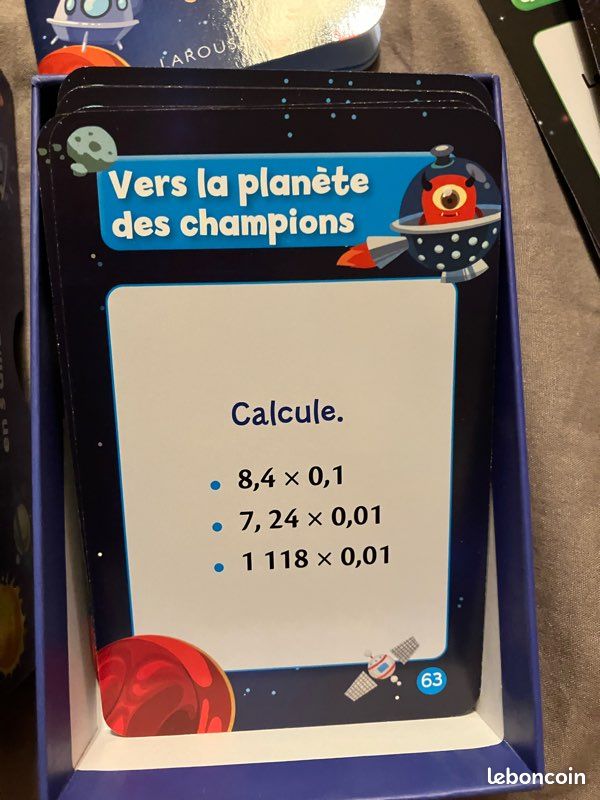 Jeu Qui sera le champion en calcul mental dès 7 ans -Larousse -comme neuf (image 8)