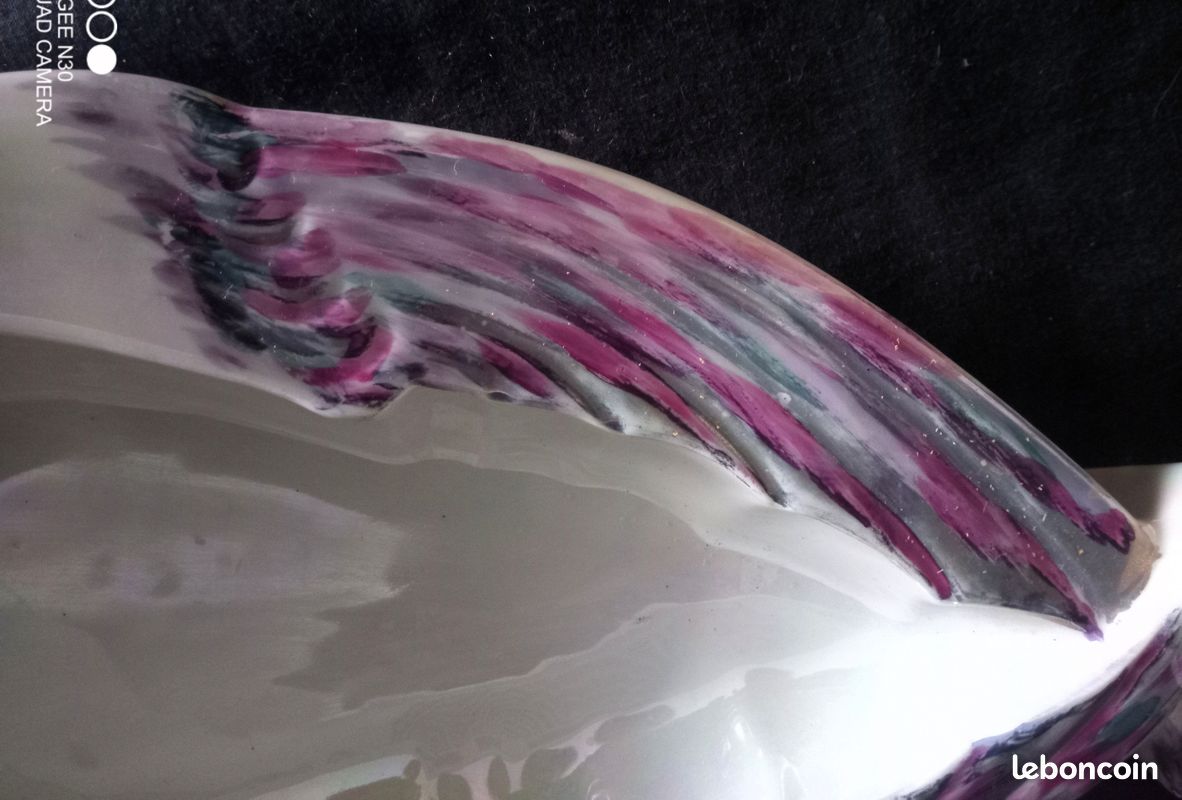 Céramique Limousine - Grand vide poche Art Déco en forme de pigeon en porcelaine de Limoges (image 15)