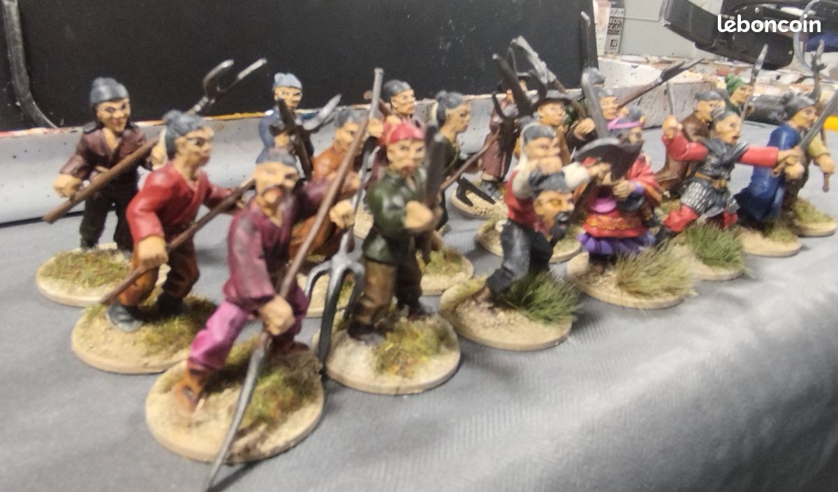 Figurines hallebardiers chinois, dynastie Song 28mm métal (image 4)