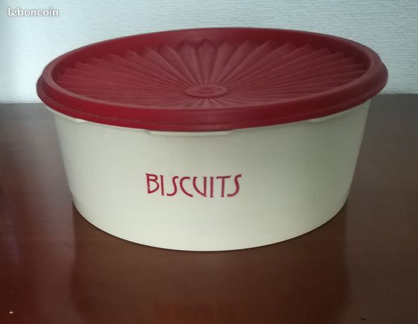 Boîte à Gâteaux Tupperware - Bleue - Occasion Bon état - Fabriquée En France