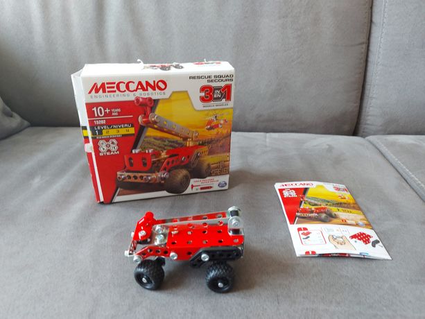 Meccano -Erector Multimodelos, Rescue Squad 3 Modelo Set