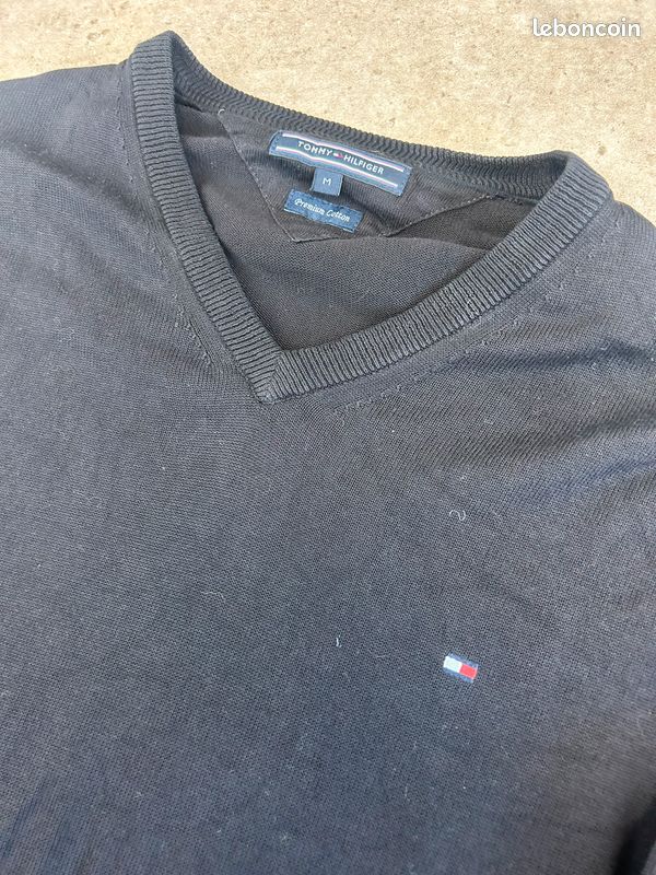 Pull Tommy Hilfiger Noir pour homme M #PTH.072 (image 4)