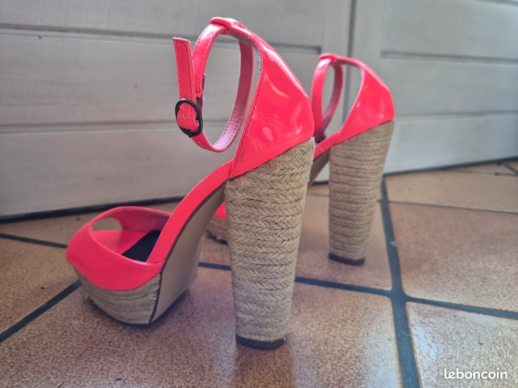 Talon Rose Fluo Rose Neon 18 Cm Pleaser ADORE-769UV Chaussure à