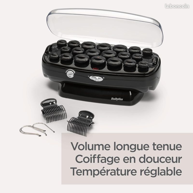 BaByliss Bigoudis Chauffants Thermo-Ceramic Roller, Noir - 20 bigoudis avec 3 diamètres pour des boucles et un volume durables RS035E (image 3)