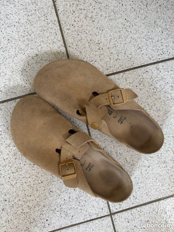 Birkenstock Boston camel clair daim Chaussures