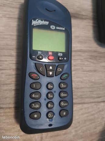 Sagem Walkphone 314B Gris - Téléphone Portable Vintage France - Antenne Cassée