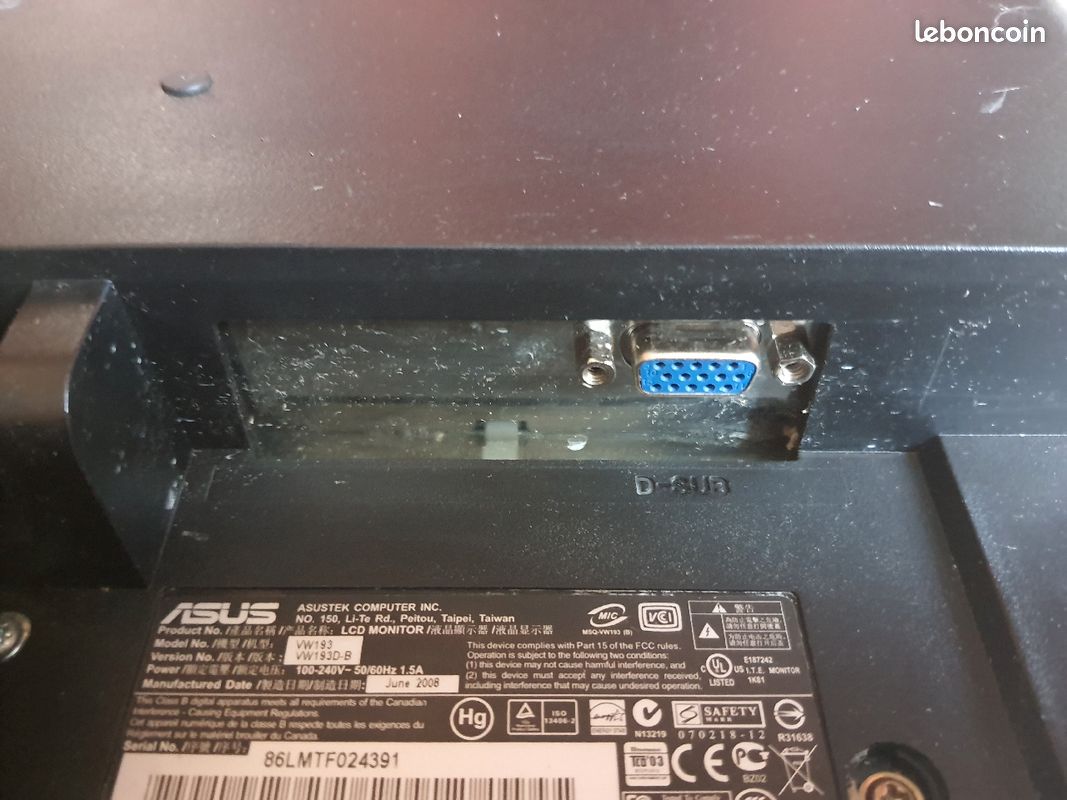Ecran pc Asus 19 pouces (image 6)