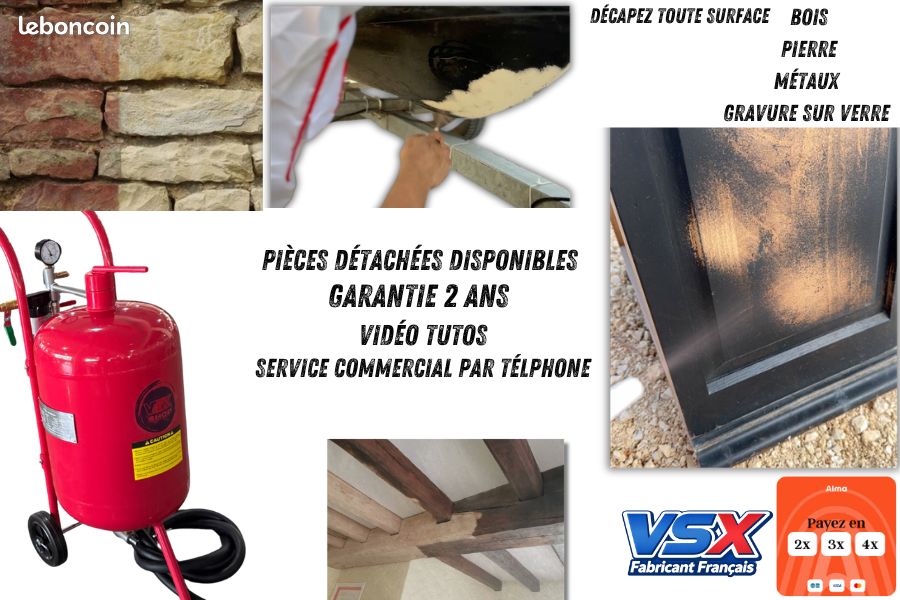 Sableuse Aérogommeuse VSX POP « 37 LITRES » — Réglable en pression — Pack accéssoires complet (image 3)