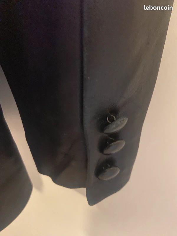 Veste en cuir noir marque au renard (image 5)