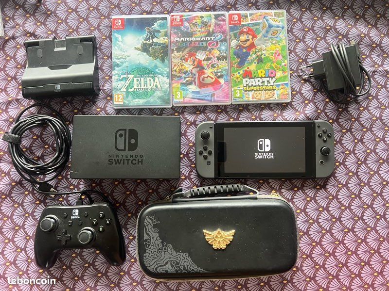 Nintendo Switch 1 + carte sd, jeux et accessoires (image 1)
