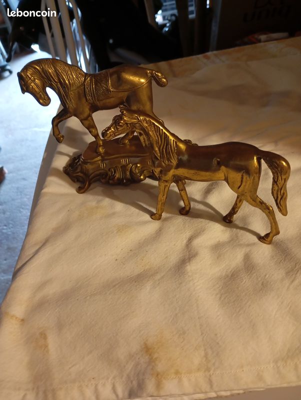 Statuettes chevaux en laiton (image 2)