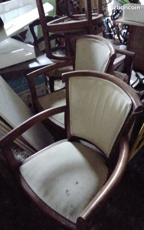 Fauteuils a restaurer avec table (image 1)