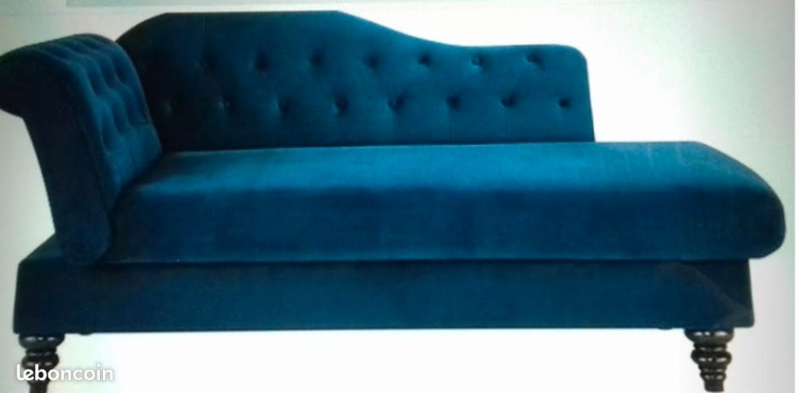 Méridienne bleu canard (image 1)