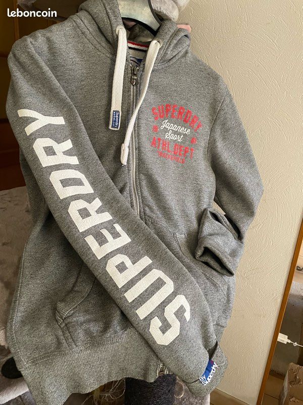Superdry - Sweat-shirt Athletic Ess à fermeture éclair intégrale