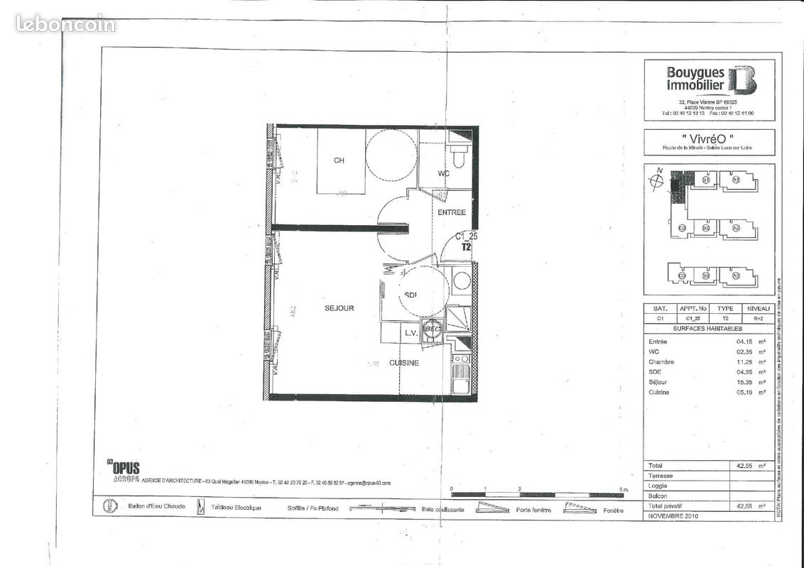 Appartement 2 pièces 43 m² · à Sainte-Luce-sur-Loire · 43 m² · 654 €