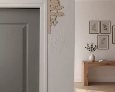 Lot de 4 appliques d'angle en bois sculpté pour porte d'armoire