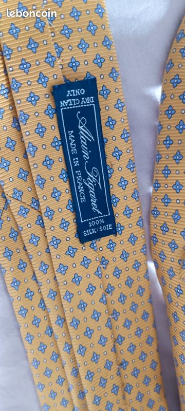 Cravate Skinny Femme En Soie - Tissée Main - Couleurs Kahki/jaune