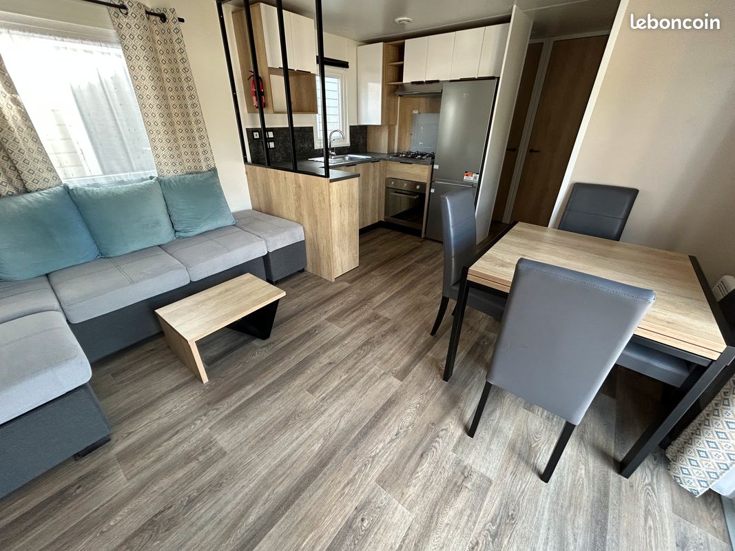 MOBIL HOME RAPID HOME BORA BORA 3CH (10M x 4M) CLIMATISATION, FOUR, STORES OCCULTANTS ET MOUSTIQUAIRES, ISOLATION RENFORCEE, VMC, FRIGO-CONGELATEUR 2 PORTES 262 LITRES BEKO NEUF (image 4)
