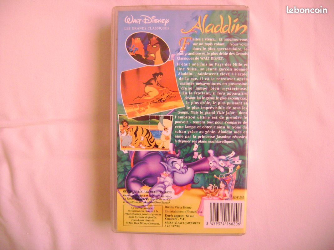 Cassette K7 VHS Aladdin Walt Disney (image 2)