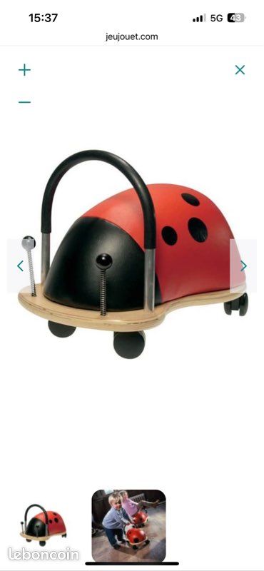 Porteur à roulettes coccinelle Jeux Jouets