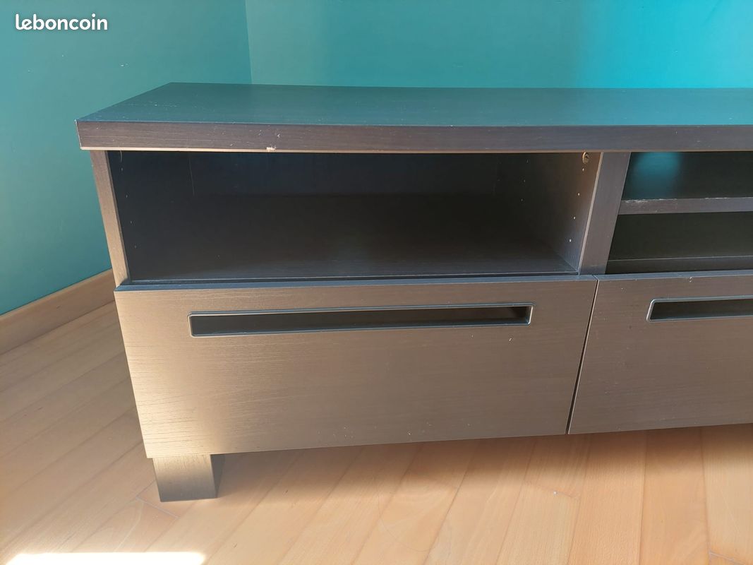 Meuble bas ikea kallax noir brun (image 2)