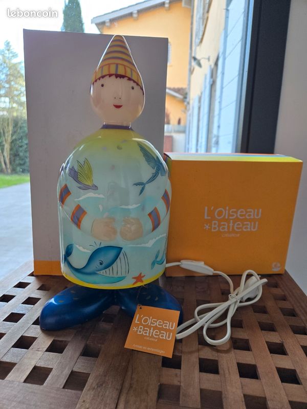 Lampe De Chevet Enfant – Vintage, Oiseau Bateau, Rigolote, Fonctionnelle