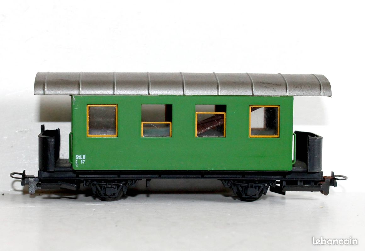 Voiture De Train Voyageurs Troby 5027 HO - Vintage, Modèle Ferroviaire, Occasion