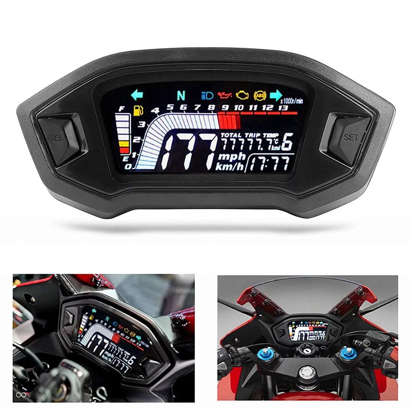 Compteur de vitesse universel pour moto, indicateur LED de clignotant neuf  - Équipement moto