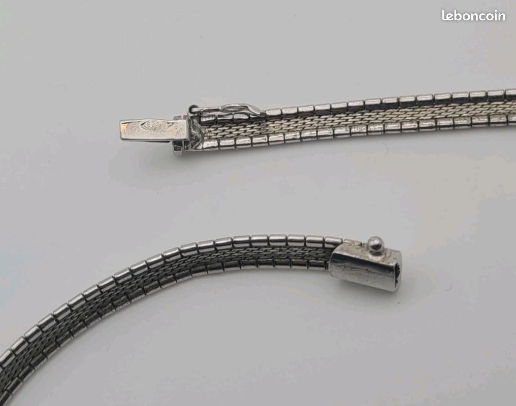 Collier Rigide Forme Oméga En Argent Massif 925 - Longueur 42 Cm, Garanti Sans Nickel, Neuf Avec étiquettes