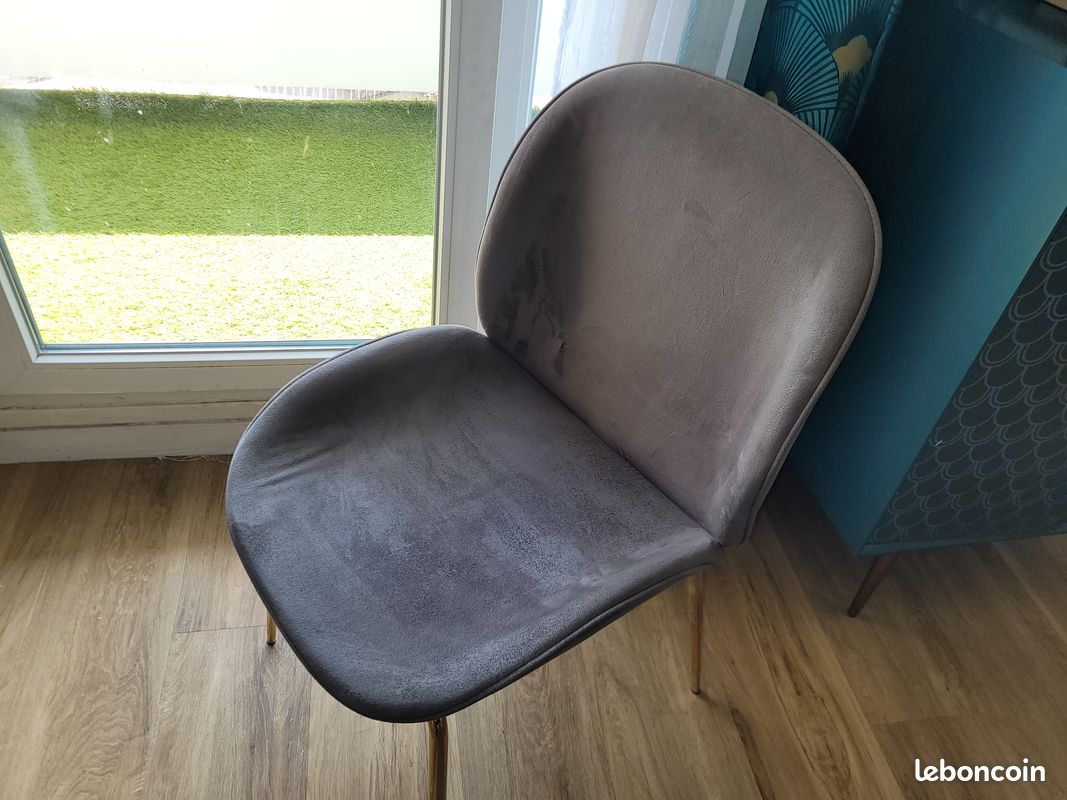 Lot de 4 chaises velours Maisons du monde (image 1)